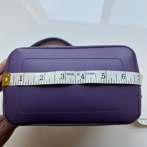 Y2K Vintage Liz Claiborne Purple Top Handle Top Zip Mini Shoulder Bag - Picture 5 of 13